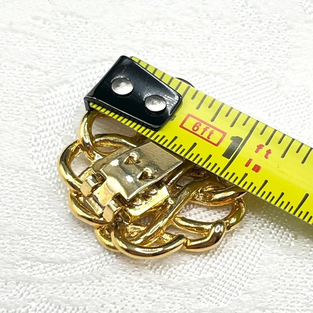 Vintage Gold Tone Coil Swirl Twist Knot Shoe Clips | Comes w/ Gift Box